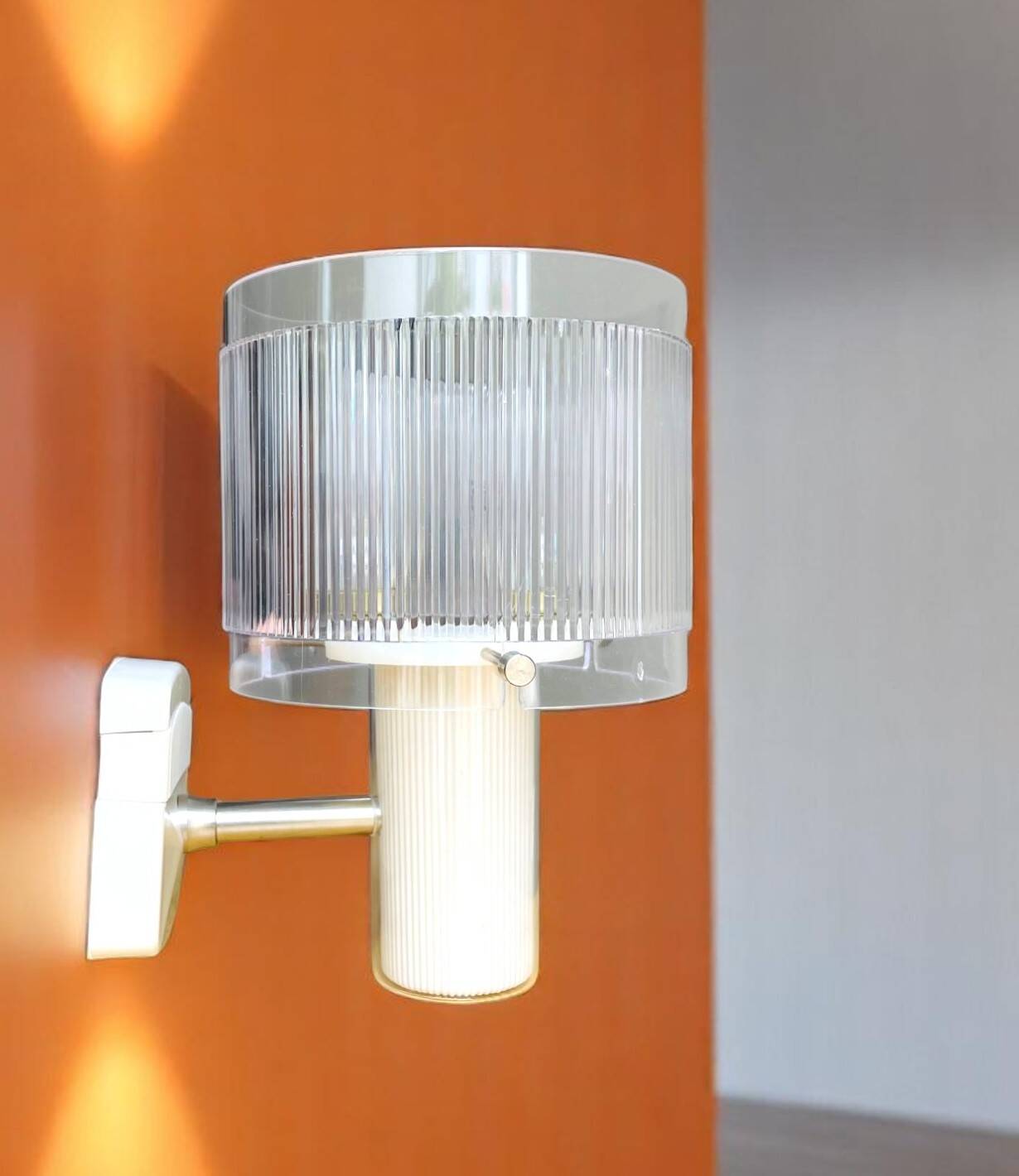 Set of 2 mid century modern wall sconce lamps new