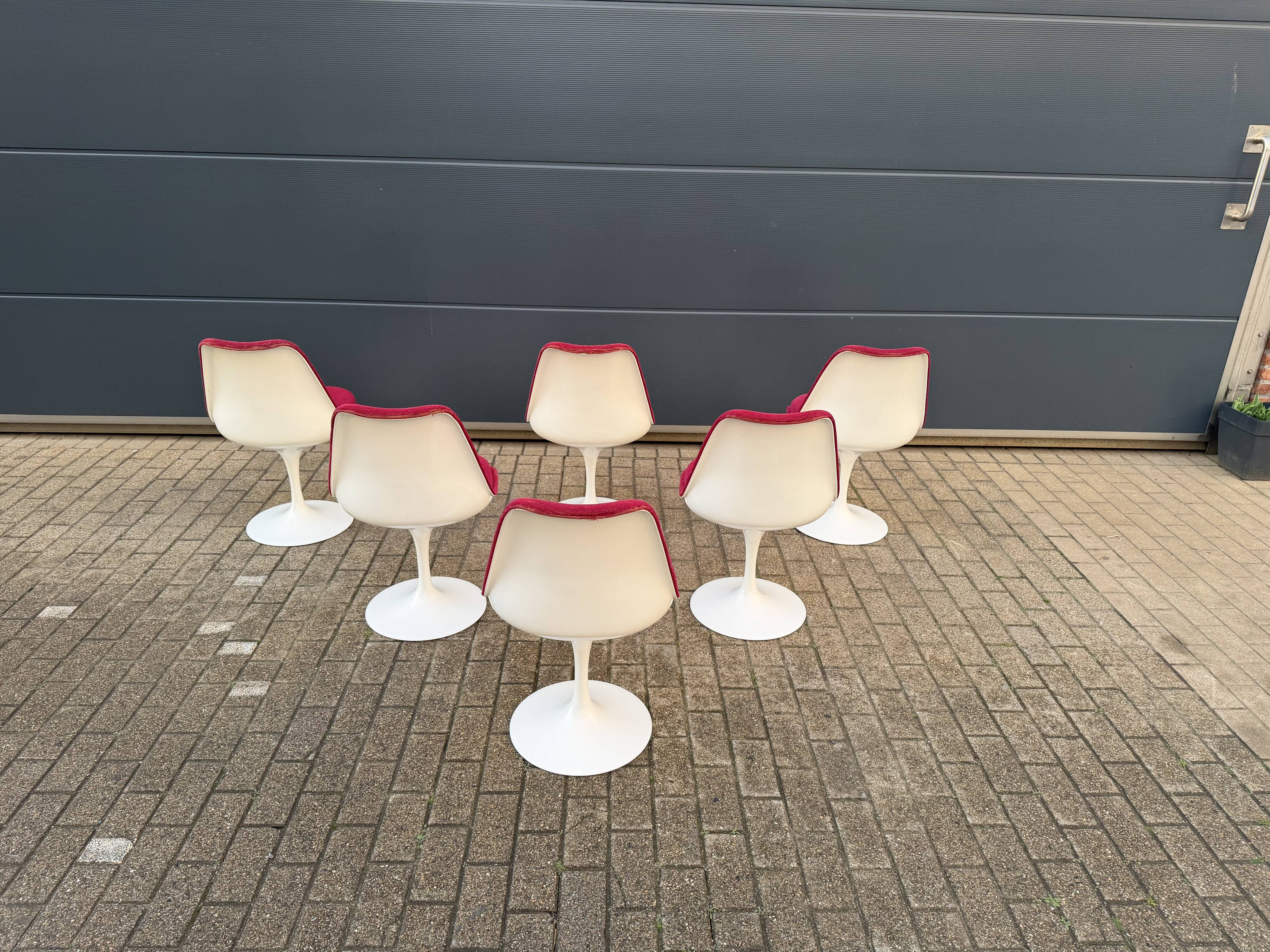 6 original vintage Knoll Tulip chairs by Eero Saarinen