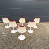 6 original vintage Knoll Tulip chairs by Eero Saarinen