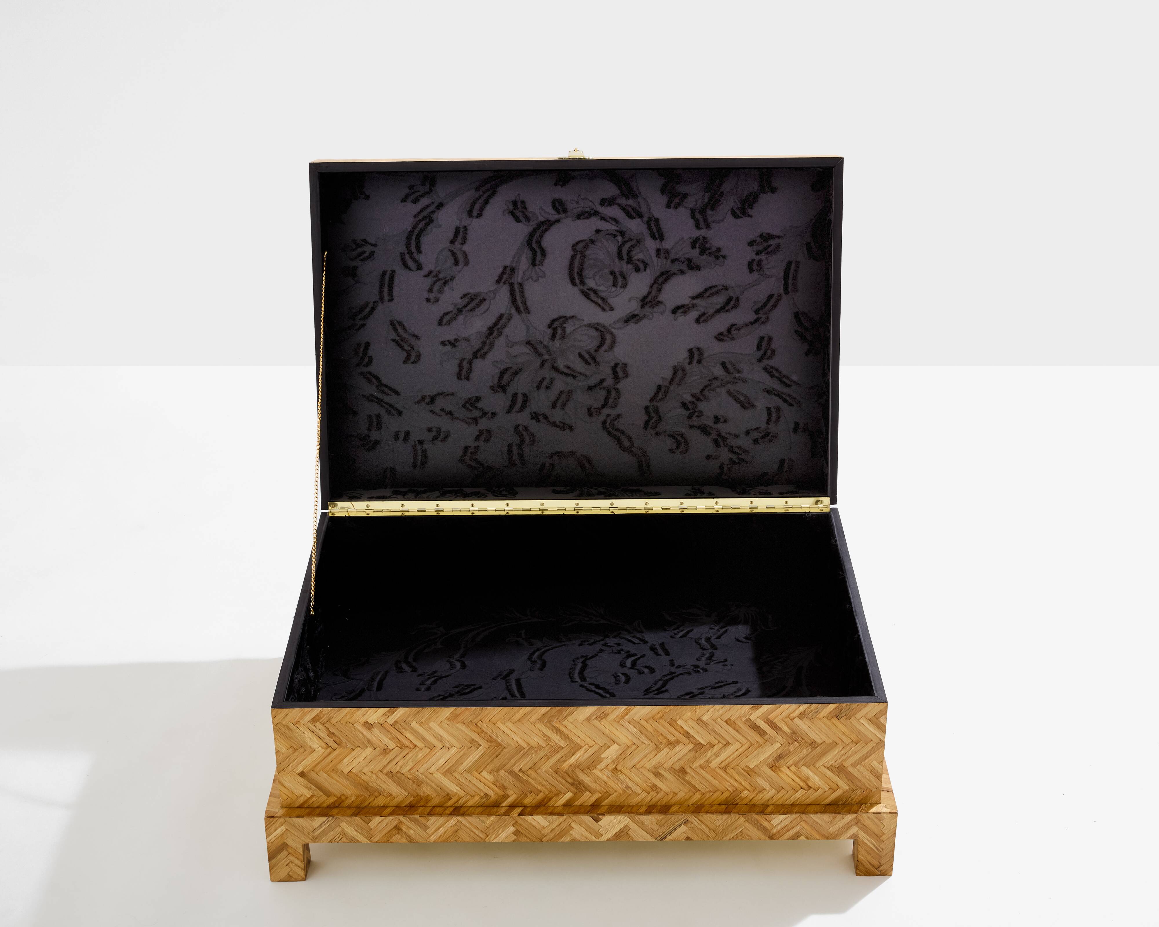 Bamboo and brass marquetry chest, Maison & Jardin Gallery, 1970