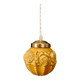 Suspension globe vintage art déco en opaline ocre