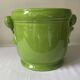 Glazed green cache-pot