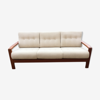 Scandinavian 3-seater teak sofa, 1970s