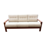 Canapé scandinave 3 places teck années 1970