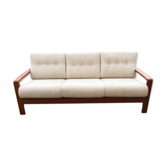 Canapé scandinave 3 places teck années 1970