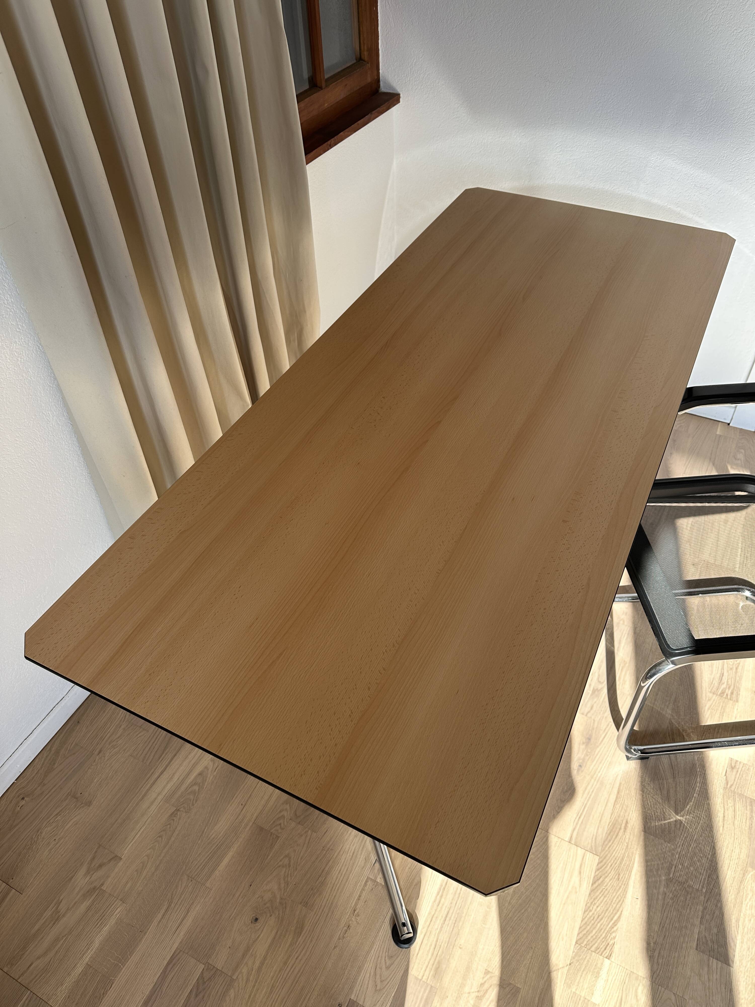 KITOS USM Haller desk in natural varnished beech veneer