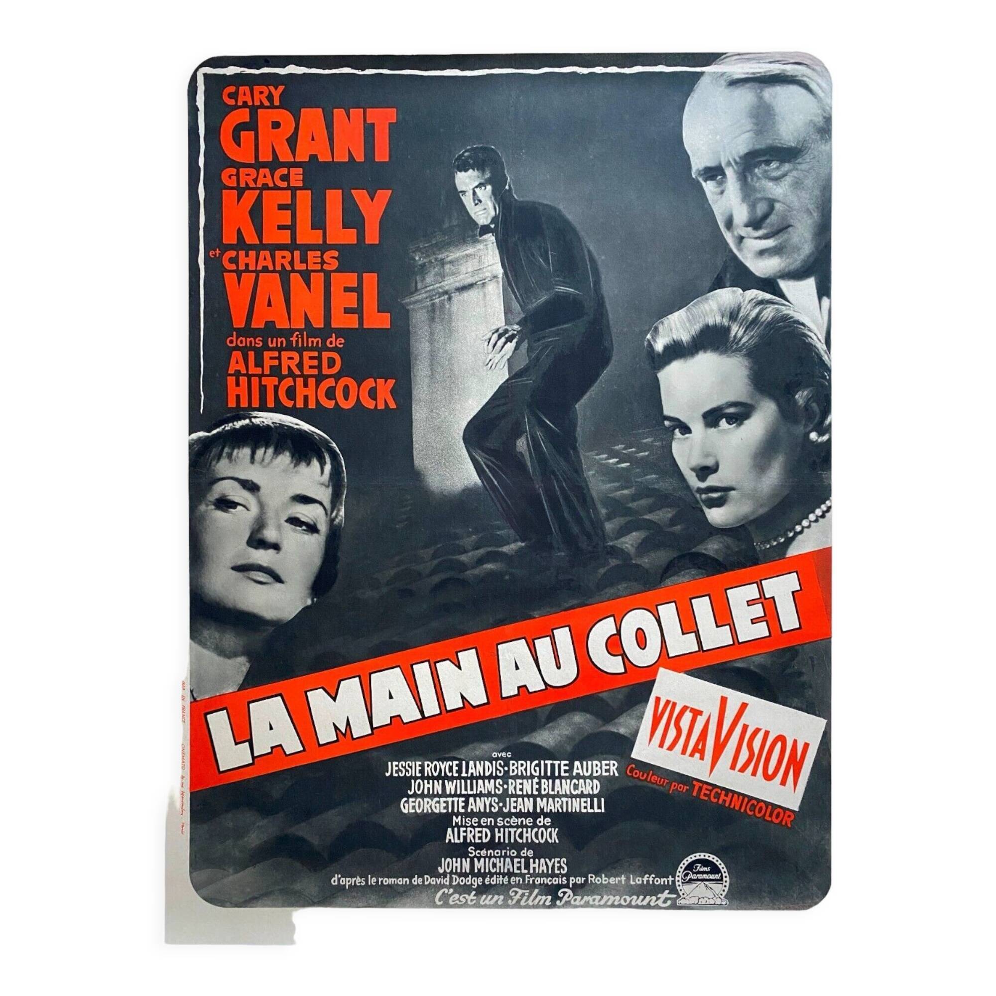 Original movie poster "La Main au Collet" Alfred Hitchcock, Grace Kelly 60x80cm 1955