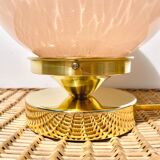 Lampe verre de Clichy rose