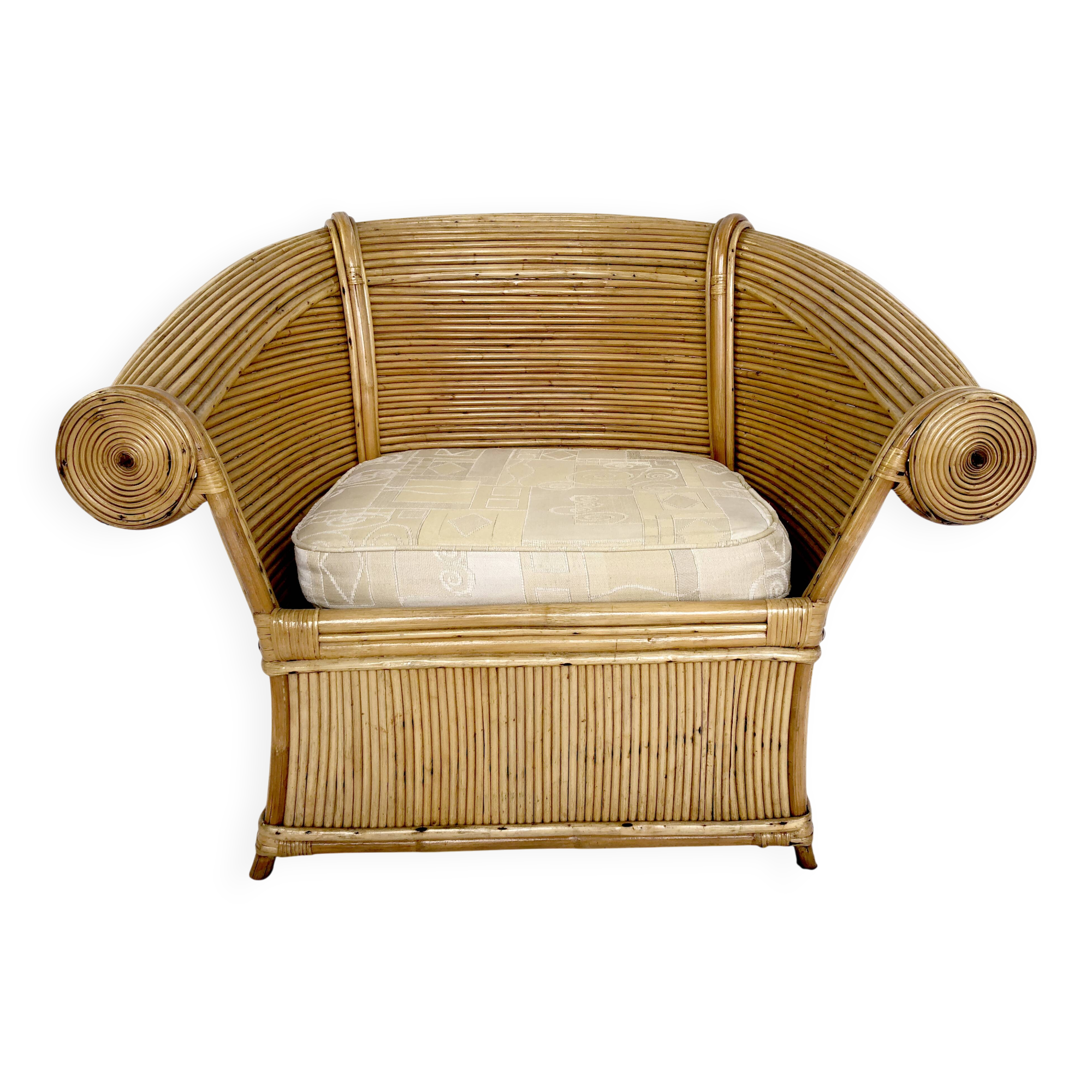 Fauteuil vintage en rotin
