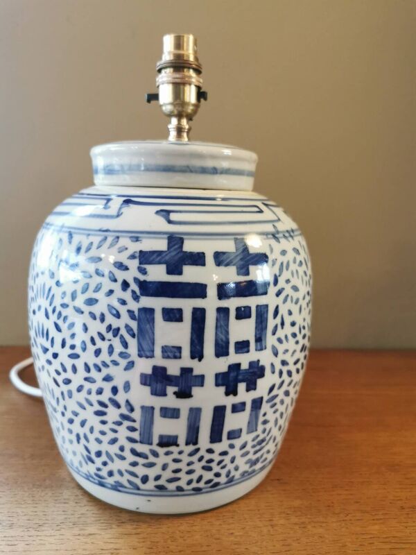 Pied de lampe asiatique ancien pot à gingembre