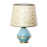 Lampe en verre bleu pâle, années 40
