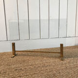 Fire shield brass and glass