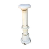 Light-lit white marble column