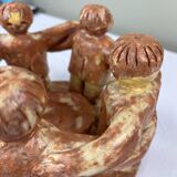 Handmade pottery candle holder