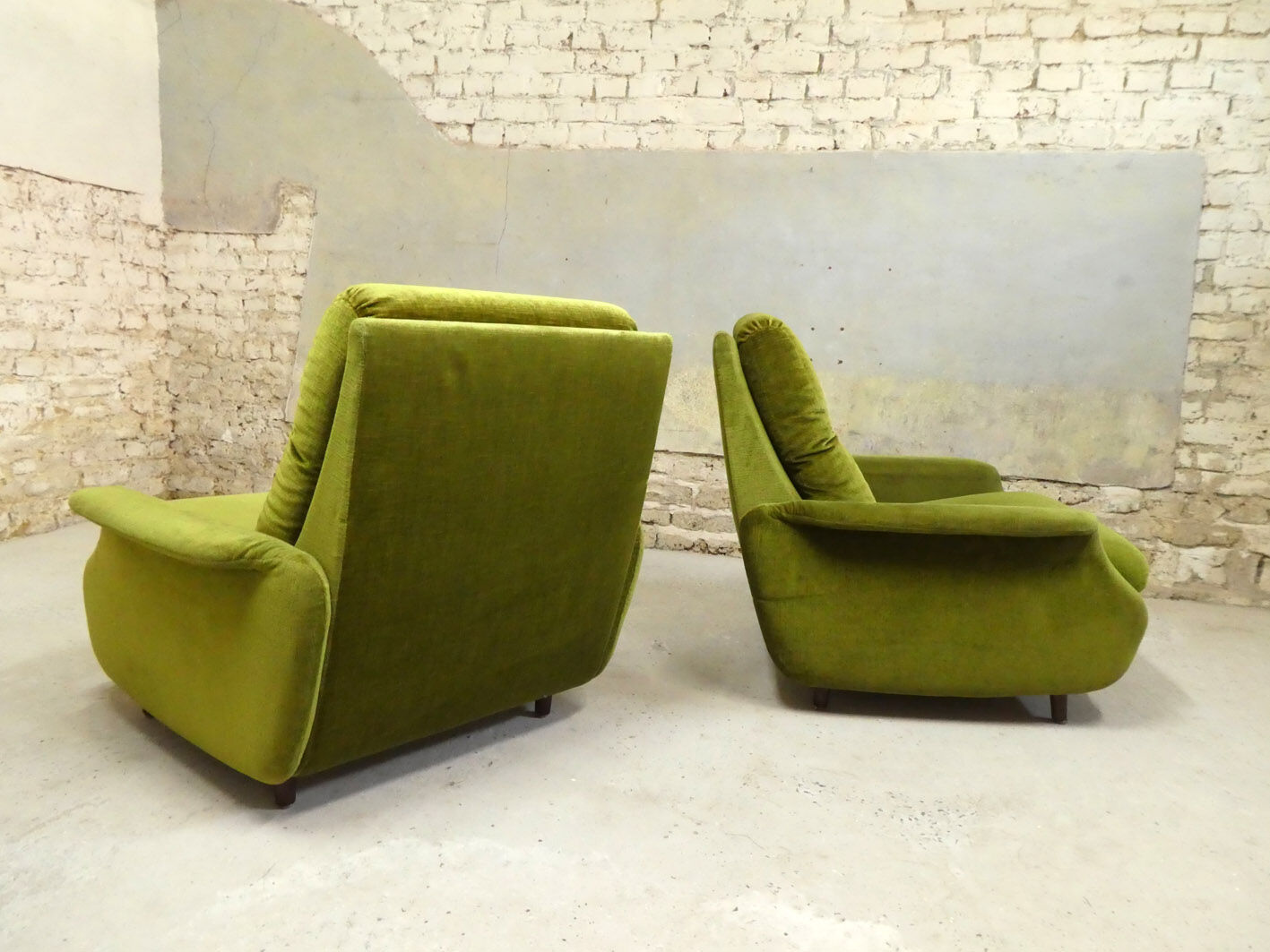Pair of vintage space age armchairs