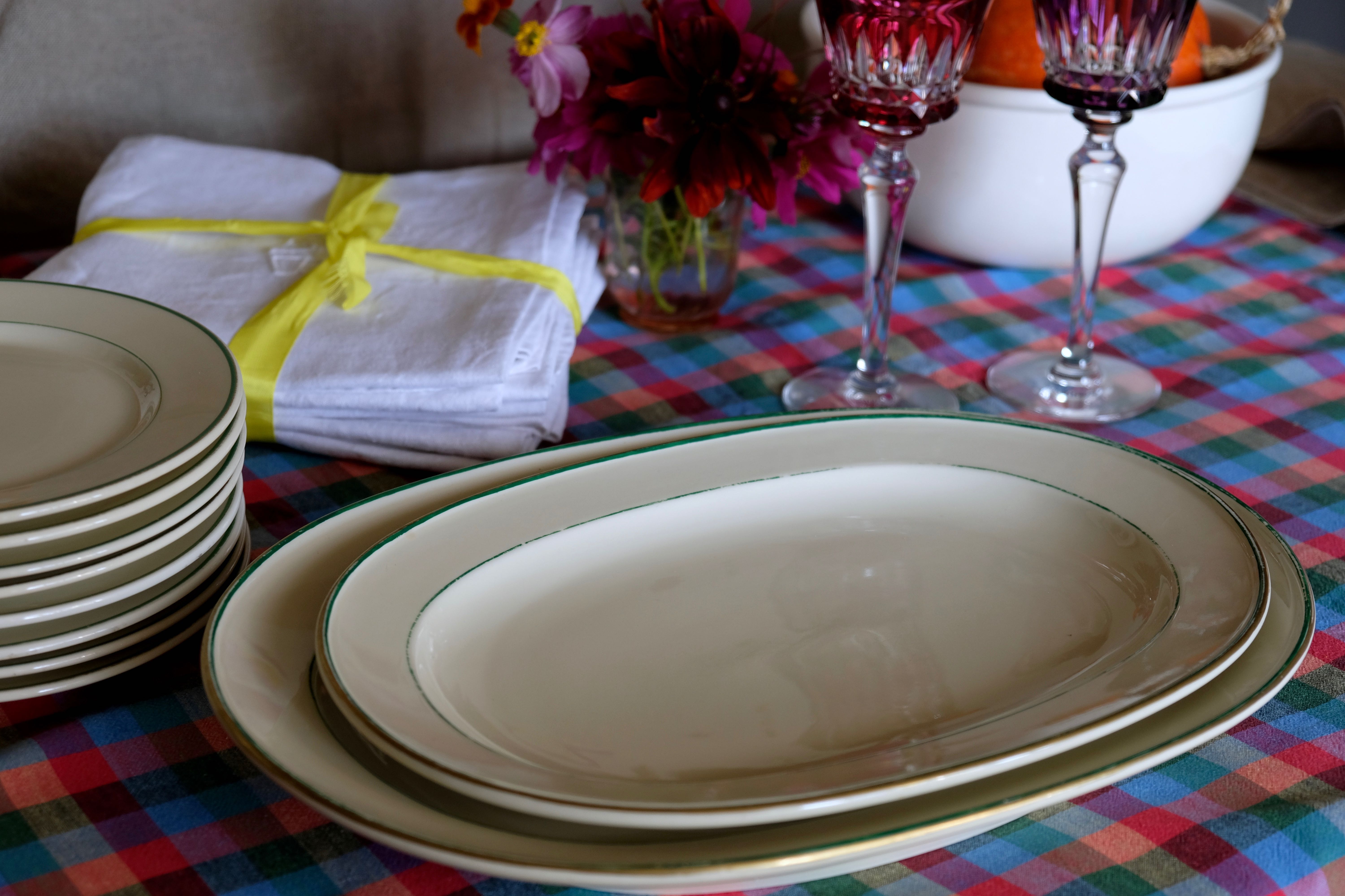 Great dishes of the hotel service "Grand Hotel Nationale" Lucerne Switzerland of the Buchecker manufacture