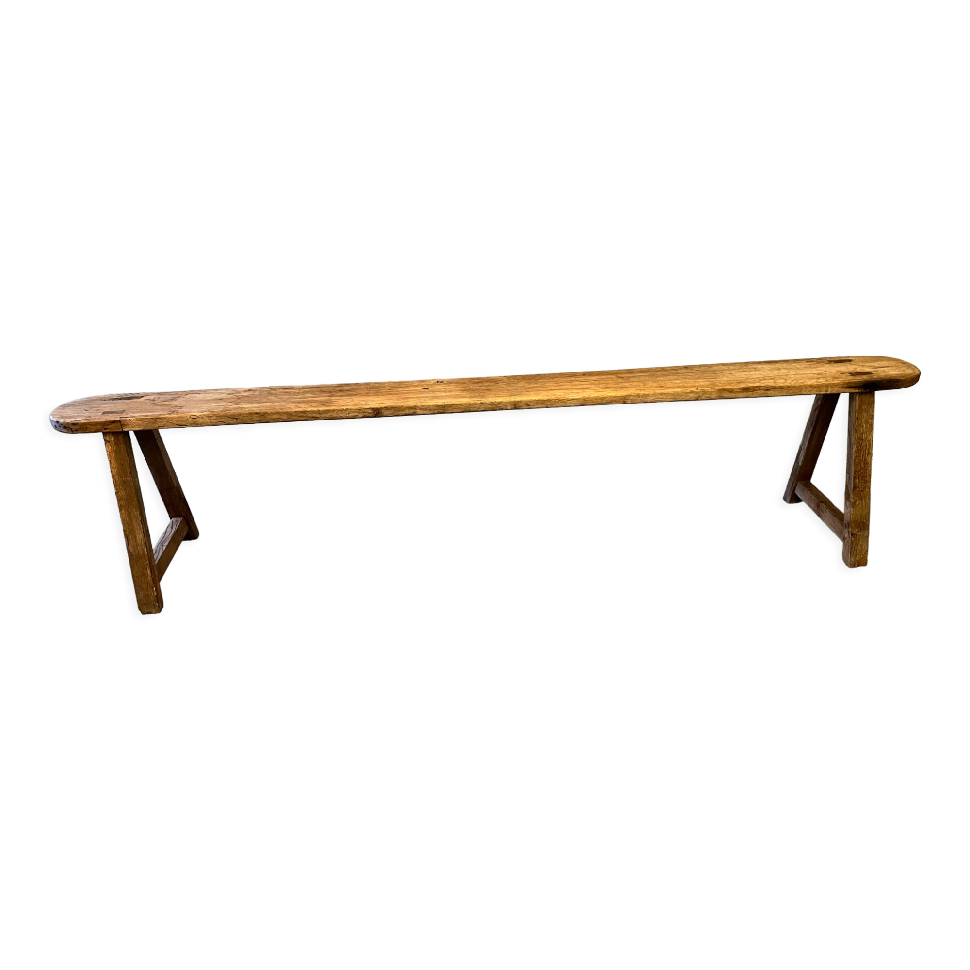 Old raw wood bench 200 cm