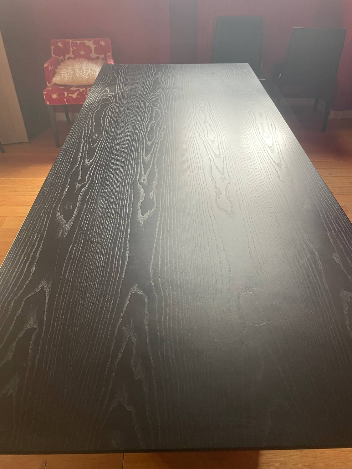 Italian design black beech table