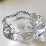 Large and Imposing Empty Pocket/Daum Crystal Ashtray, unsigned. 50s. Diam. 17.5 cm