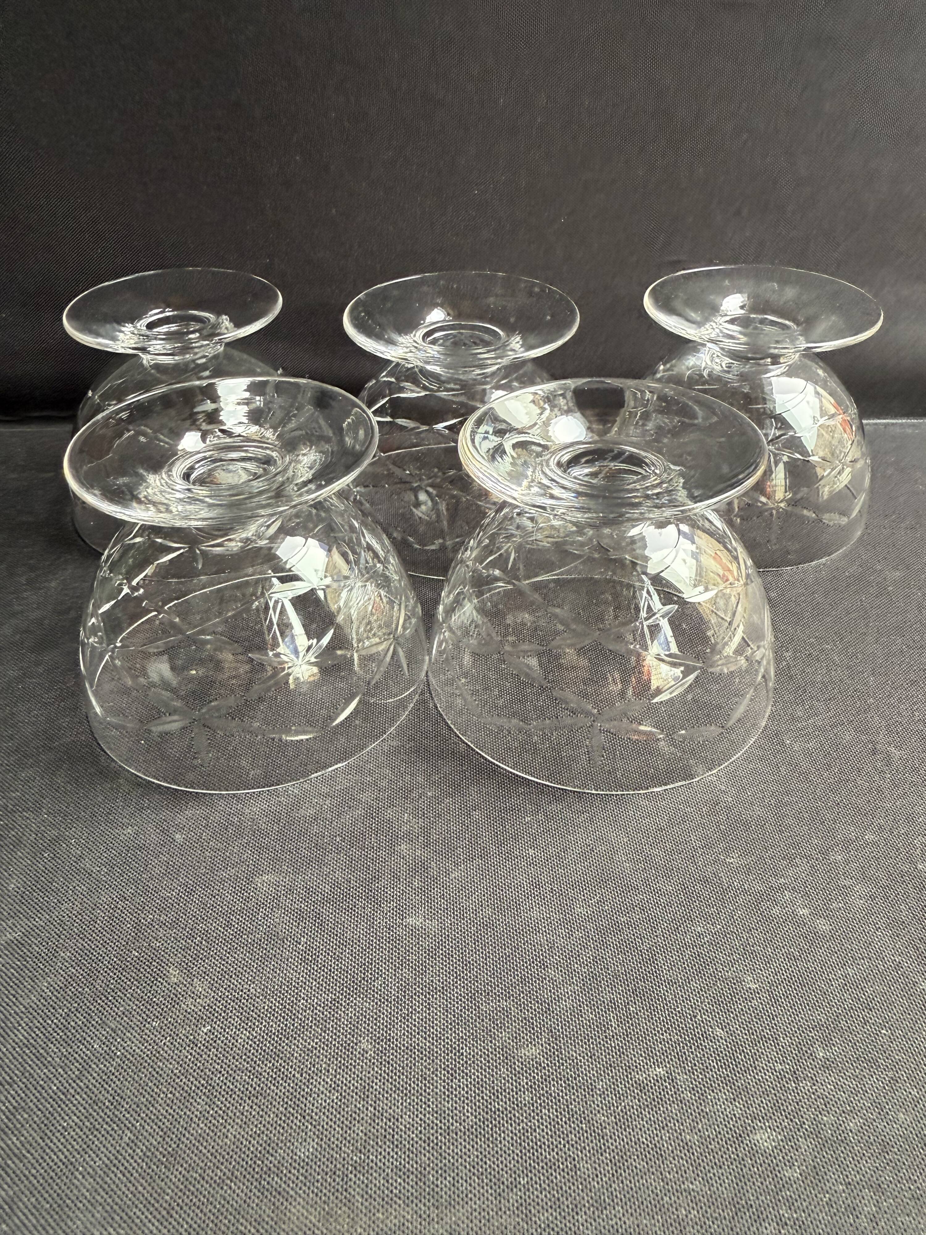 5 Wine glasses – Daum Nancy France