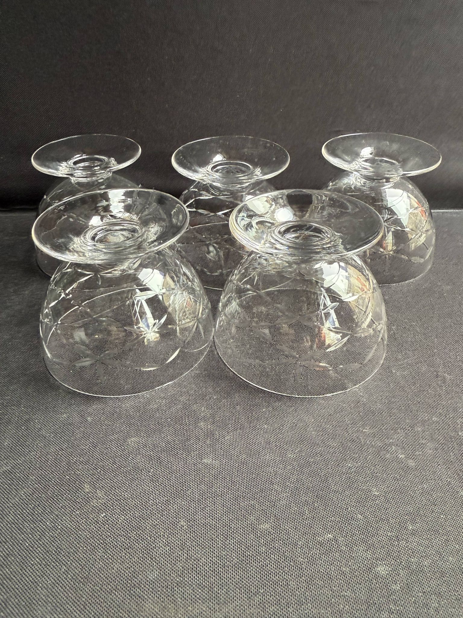 5 Wine glasses – Daum Nancy France