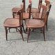 Series of 6 curved beech bistro chairs from Thonet around 1920/30