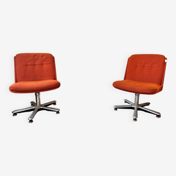 Orange armchairs