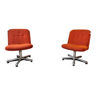 Orange armchairs