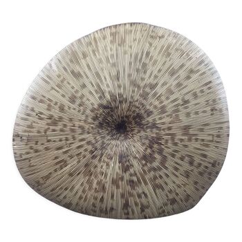 Ceramic vase shell ammonite design art