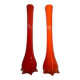 Pair vase soliflore orange glass Murano