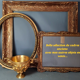 Old oval frame and glass foliage 40x30 cm wood stucco gilding gold leaf SB