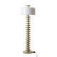 Lampadaire en bois laqué blanc et beige. Années 1980-90