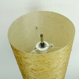 Floor lamp fiberglass shade chrome black metal 1960s