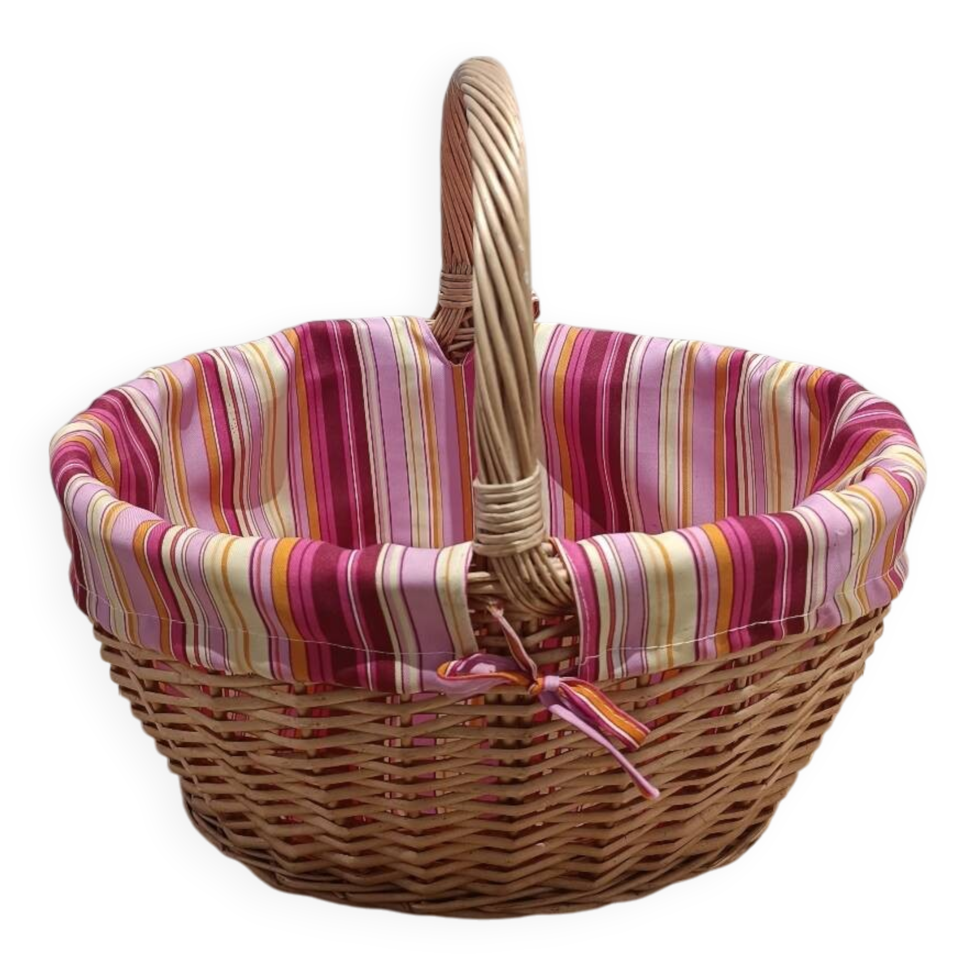 Vintage rattan wicker basket
