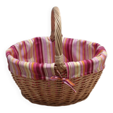 Vintage rattan wicker basket