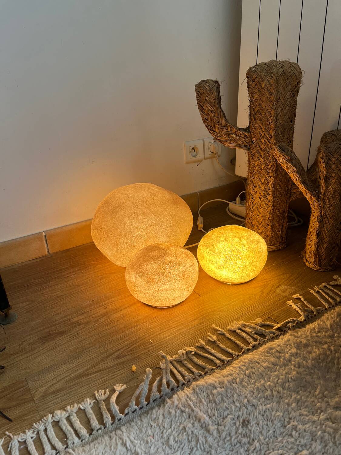 Trio of Dora lamps by André Cazenave from the 70s