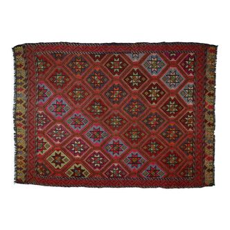 Anatolian handmade kilim rug 282 cm x 205 cm