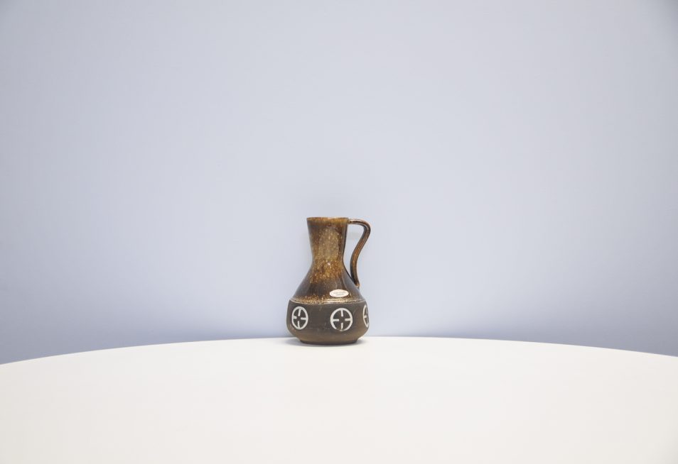 Brown jug vase Frank Keramik from Denmark