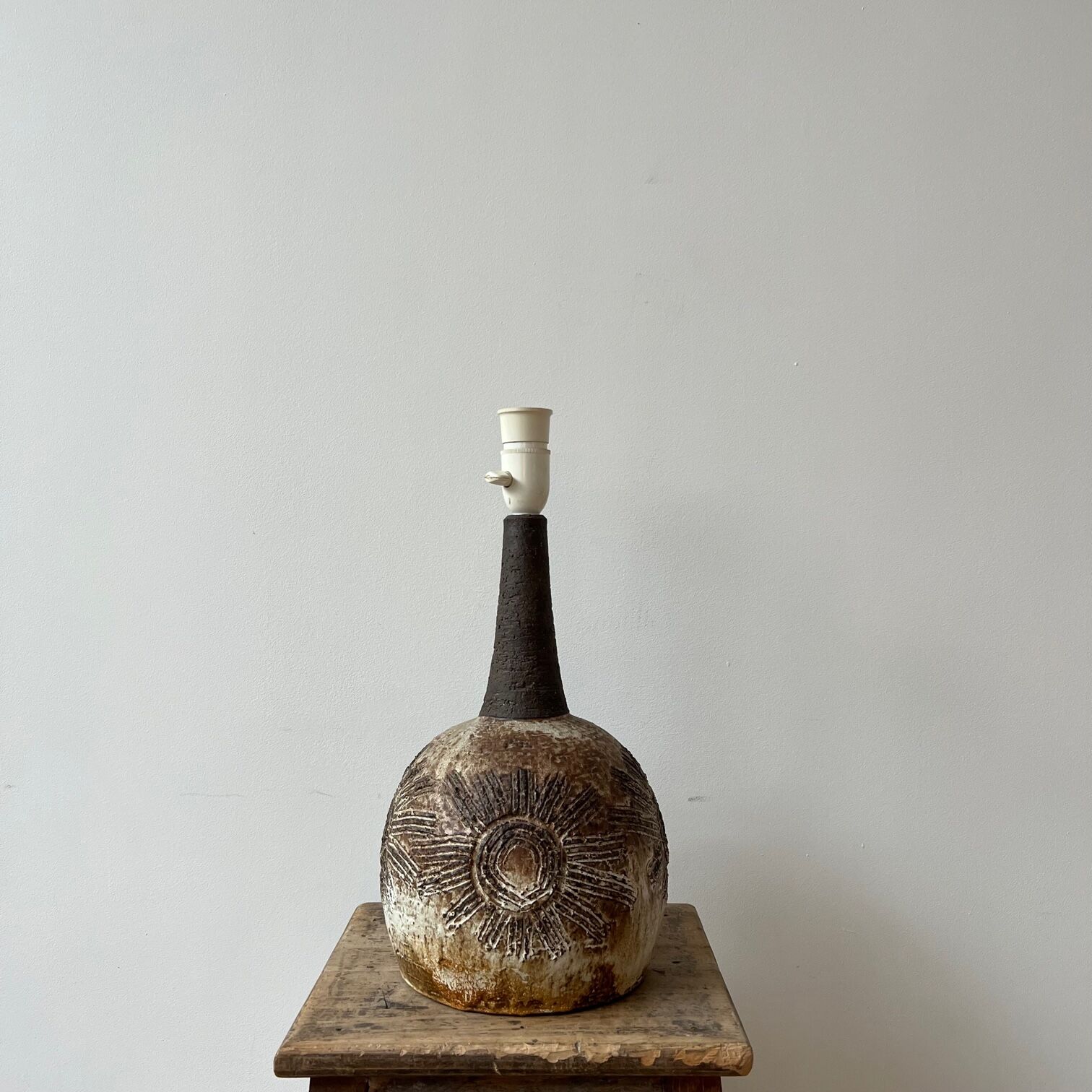 Danish mid-century ceramic table lamp base