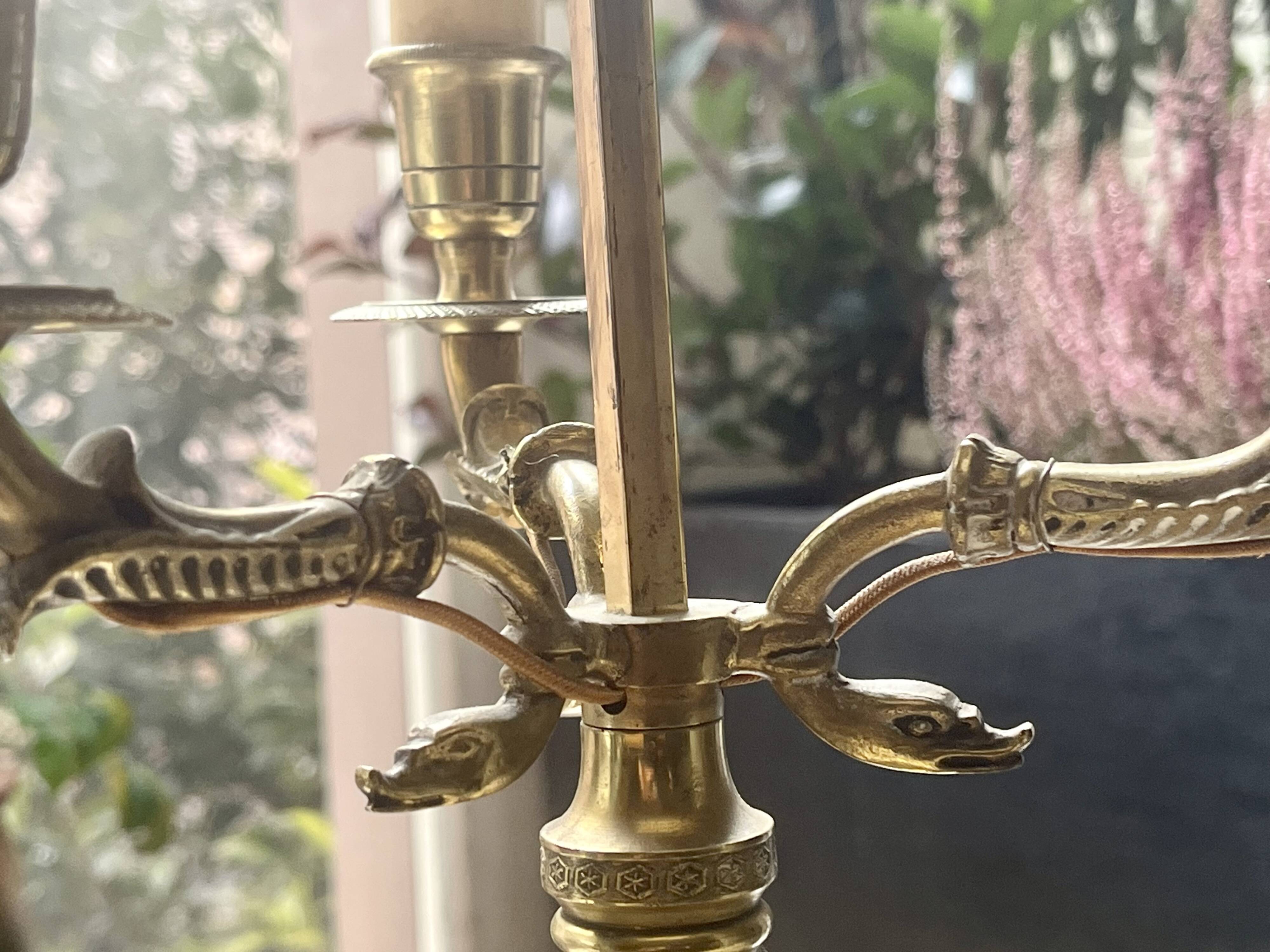 Three-burner Bouillotte Lamp - Empire Style - Very good condition