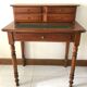 Bureau merisier à tablette rétractable