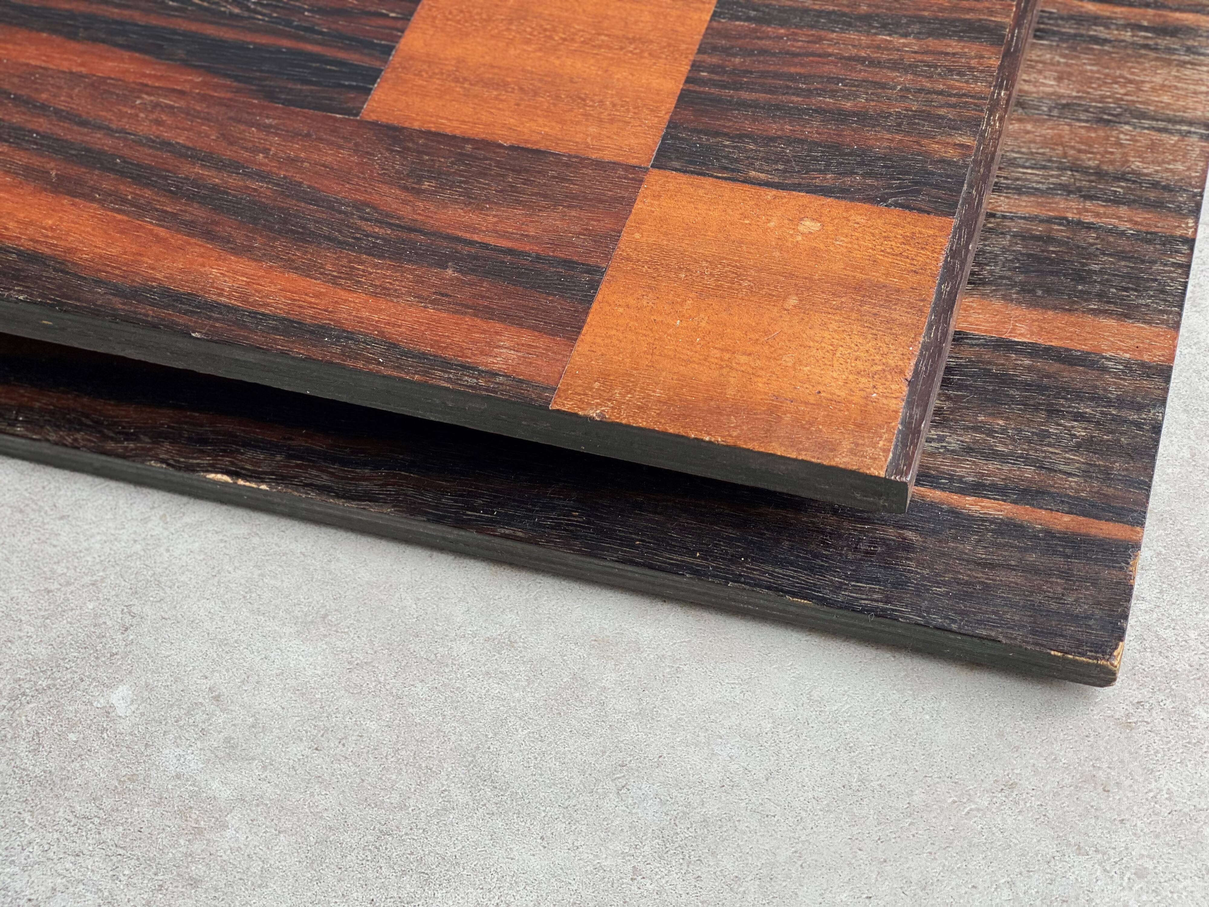 Unique art deco marquetry wall magazine rack / newspaper holder