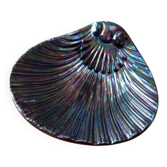 Iridescent seashell trinket tray