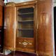Louis XVI Style bookcase curved in precious wood marquetry circa 1900