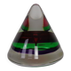 Sommerso Murano Cone Glass Paperweight, Italy, 1970s