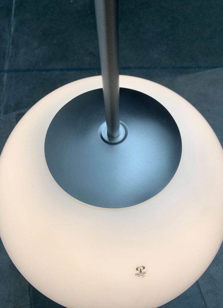 Suspended glass ball lamp by Peill & Putzler.