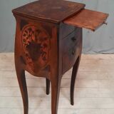 Louis XV style marquette bedside table