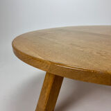 Table basse moderniste en chêne, années 1960