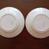 Ironware dessert plates St Amand "Capucines" and Moulin des Loups "Prisca"