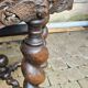 Large octagonal table in carved solid oak.
